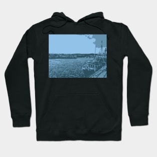 Abstract illustration Sea and Ship Hoodie